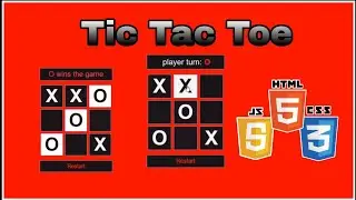 TIC TAC TOE GAME USING JAVASCRIPT • CSS • HTML