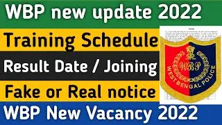 wbp constable and lady constable training/result/joining/new vacancy 2022 update