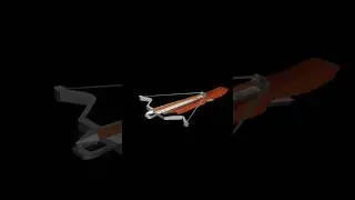 Low Poly Crossbow. Blender Timelapse