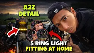 How to fit 5 RING light in bullet standard 350 at home|| MUST WATCH!