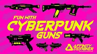 Cyberpunk Guns In Affinity Designer [Free Vector Asset Pack]