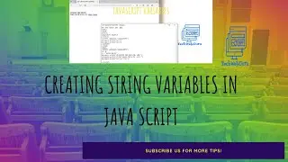 Creating a Variable and Assigning String to JavaScript ~ Tutorial for Beginners in Tamil 2020