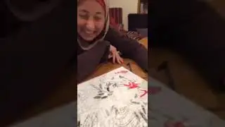 رسم بروقان في ورشة بنج بونج لتبادل الاسكتشات بين الفنانين عن المدن المخفية