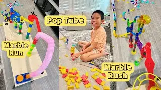 POP TUBE + MARBLE RUN + MARBLE RUSH #marblerun #vtech #marblerush #48 @timothyspreciousmoments