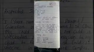 Consent letter / Consent letter for vaccination / consent letter to school #consentforvaccination