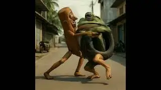 Wooden Object Vs Frog Fight #frog #fight #funny #youtubeshorts #youtube #youtubeshort