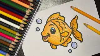 Fish colouring 🐡#fishart #fishdrawing #art #foryou #trending #drawing #easydrawing #artist 