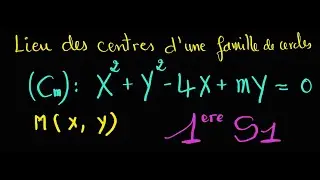 Lieu des centres d'une famille de cercles @mathspsw