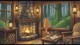 Warm Night Study Ambience 🕯️🔥 | Fireplace & Candle Lofi Beats