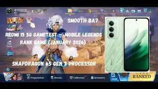 Redmi 15 5G Gametest - Mobile Legends Rank Game (January 2026) | Snapdragon 6s Gen 3 5G 