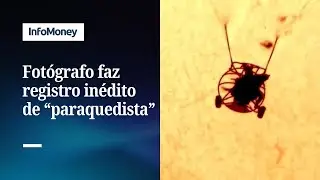 Paraquedista em queda livre frente ao Sol: Veja registro in&eacute;dito de Astrofotografia | InfoMoney News