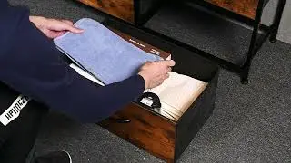 5 Fabric Drawer Dresser with Handle for Bedroom Storage, Chest of Drawers with Wood Top - SortWise&reg;