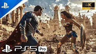 EVIL SUPERMAN VS WONDER WOMAN Fight Scene [PS5 Pro 4K 60FPS] Suicide Squad: Kill the Justice League