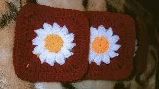 Crochet Daisy Granny Square Tutorial @Crochetby_Mahi #trending #crochetsquare #tutorial #viral #yt 