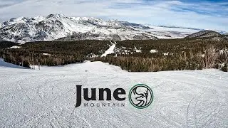 SNOWBOARDING in JUNE MOUNTAIN , CA - EASY BLACK DIAMOND  | J7 Lift