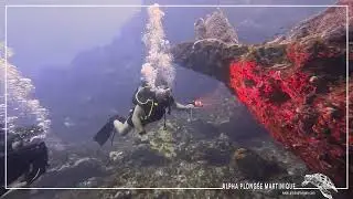 Superbe plongée sur le Rocher du Diamant