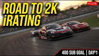 iRacing ROAD TO 2K iRATING! 🏁 Can we hit 400 Subs today? [2026 Day 1]