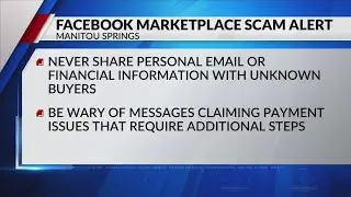 Manitou Springs Police warn of Facebook Marketplace scam