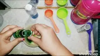 Cara buat slime tanpa borax..(eye lens solution) versi malaysia..enjoy it