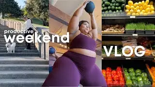 PRODUCTIVE WEEKEND VLOG plus size edition | LOTS of walking, fittings, pilates, & early mornings