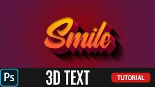 3D Text Effect in Photoshop | Photoshop Tutorial #typography