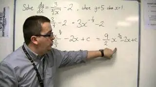 AQA Core 2 2.05 Solving a Differential Equation by Integrating