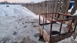 Поение #Животных в Зимний период. Принцип проточной воды.  Мороз -27