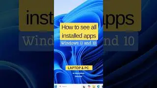 How to check all installed apps on Laptop or PC (windows) #laptoptips   #howto #windowstips #pc