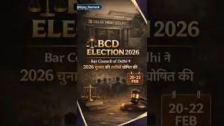 BCD ने चुनाव की अंतिम तारीखों को घोषणा ज़ारी की। 🗳️ #delhielection #bci #bcd #advocate #vote #delhi