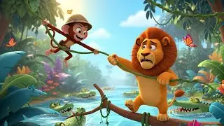 Monkey Saves Lion 🐵🦁 | Hero Monkey Rescue Adventure | Kids Cartoon Animation