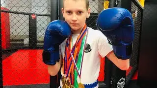 Аксенов Александр (БУЛАТ) 10 лет, 32 кг &mdash; 1-е место, Тайский бокс в GOLDEN GLORY, 21.05.2022