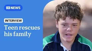 13yo boy recounts heroic 4km swim to save his family stranded at sea | ABC NEWS