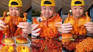 ASMR MUKBANG: GIANT Whole Fried Chicken 🍗🔥 Crispy & Juicy (No Talking)