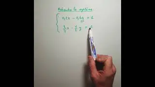 Résoudre un système de deux équations à deux inconnues avec fractions et nombres décimaux.