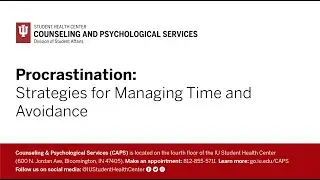 Procrastination: Strategies for Managing Time and Avoidance