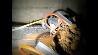Rented belt conveoyors used for dirt removal from under city