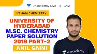 University of Hyderabad || M.Sc. Chemistry || Paper solution || 2019 || Part-2