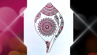 Sonkha drawing#shankh#sankha mandala art#mandala#simple design#drawing art
