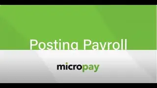 Posting a Payroll