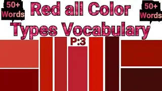 Red Colors Types vocabulary with picture and Code |P:3| Red all types Color Vocabulary with Picture