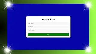 Contact Form  Using HTML And CSS Full Tutorials Step-by-Steps 2024