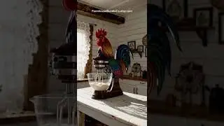 Rooster Mixer?? 😲.                        #FarmhouseLiving #CountryLife #RusticLifestyle #Farmhouse