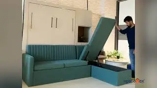 A smart luxury sofa-cum-Murphy bed crafted for modern living.