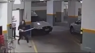 Brazilian man with katana