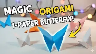 How to make a Paper Butterfly EASY 🦋 DIY Origami Butterfly (1 Sheet of Paper)
