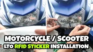 LTO RFID Motorcycle Scooter Installation | LTO RFID Sticker Position #shorts #automobile #scooter