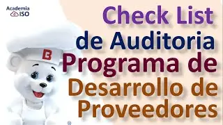 Lista de verificaci&oacute;n de auditoria - Programa de Desarrollo de Proveedores