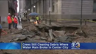 Site Of Broken Center City Water Main Still A Mess