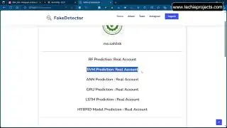 Fake Social Media Profile Detection using Machine Learning | Python IEEE Project 2024