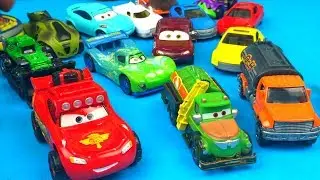 BOLEY TRUCK CARRY CASE CAR COLLECTION - BIG TRUCK TOYS WITH LIGHTNING MCQUEEN SAFETY SIGNS & BARRELS